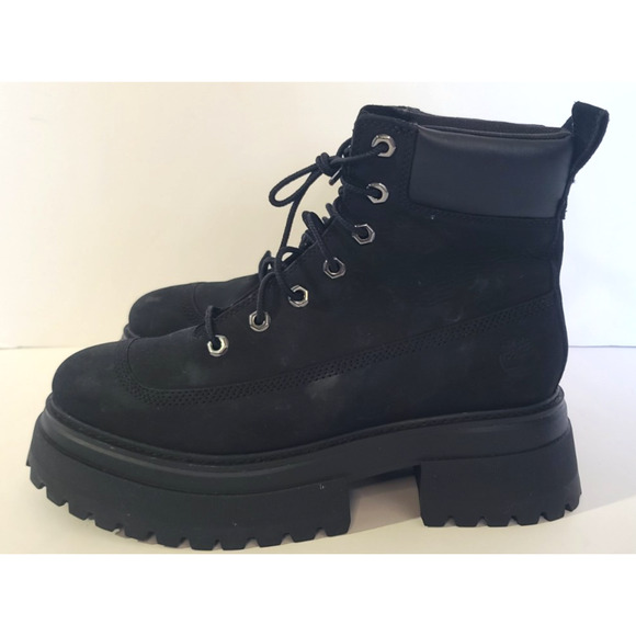 Timberland Womens Black Leather Sky 6" Lace Up Boots US 10 - Picture 2 of 10